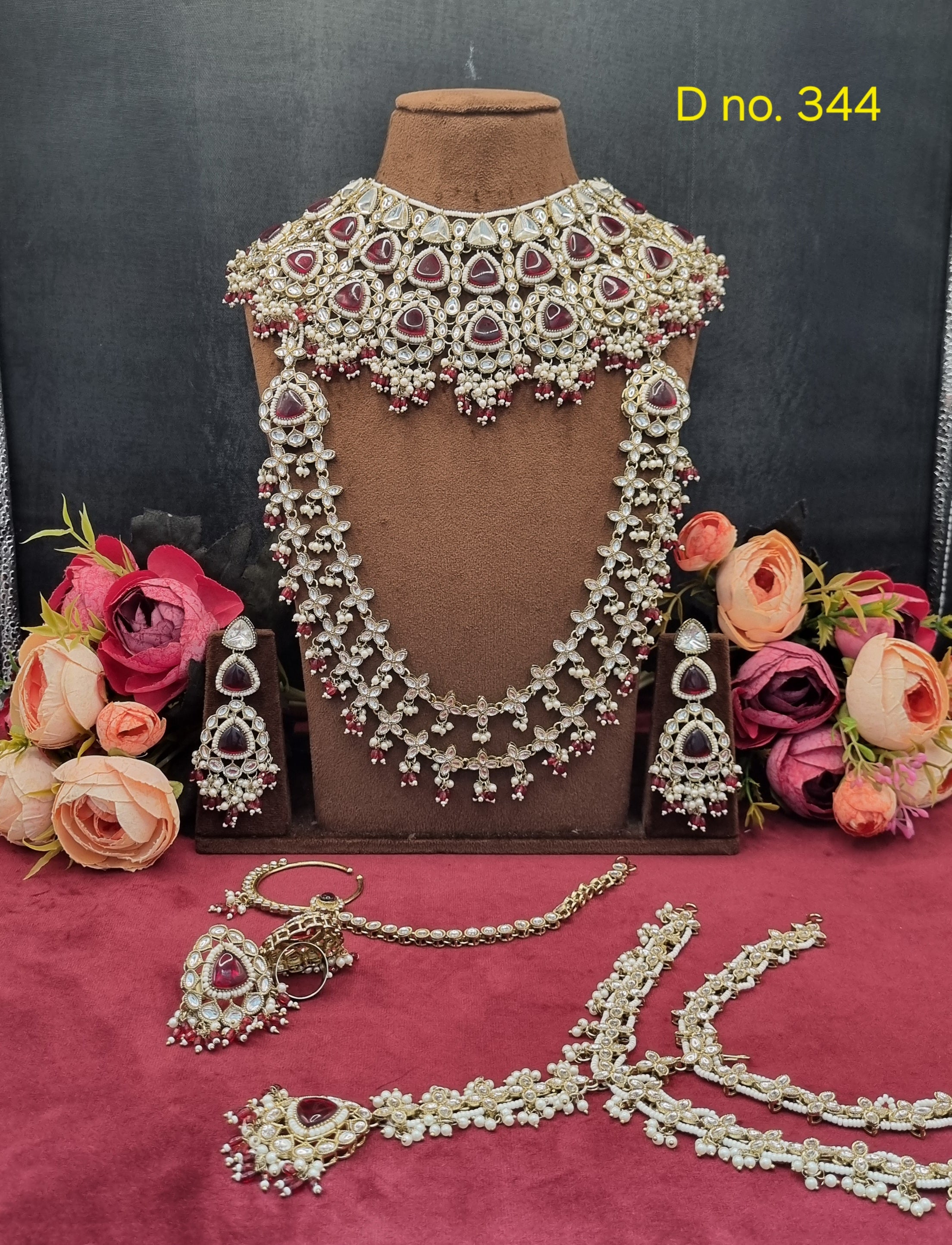 Bridal Polki & Pearl Handcrafted Jewelry Set